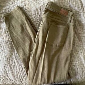 Lakeview Denim olive/tan colored skinny ankle jeans size 29